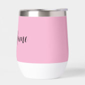Roze Minimal Modern Handtekening Naam Cursief Scri (Links)