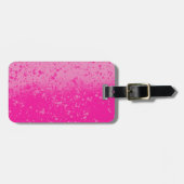Roze minimalisme bagagelabel (Voorkant horizontaal)