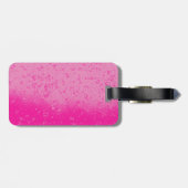 Roze minimalisme bagagelabel (Achterkant horizontaal)