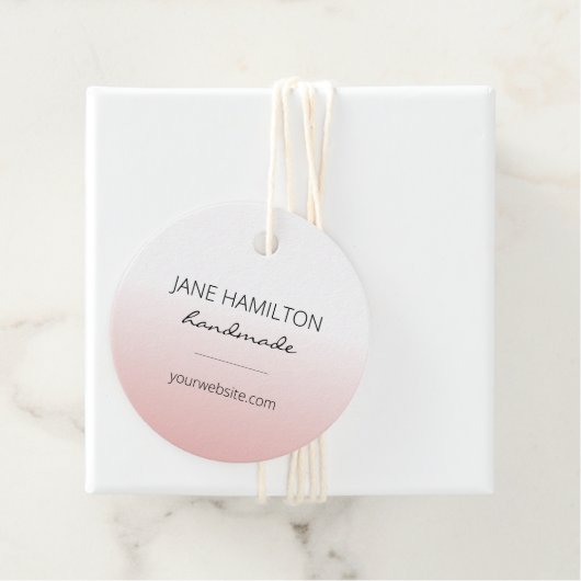 Roze minimalistisch Label product (In situ)