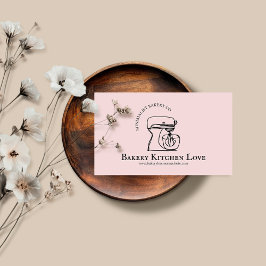 Roze minimalistisch modern ontwerp voor bakkerij visitekaartje