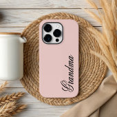 Roze Minimalistische Aangepaste Naam Telefoonhoes Case-Mate iPhone Case