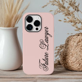 Roze Minimalistische Aangepaste Naam Telefoonhoes Case-Mate iPhone Case
