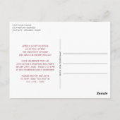 Roze minimalistische aankondiging van het Afstuder Briefkaart (Achterkant)