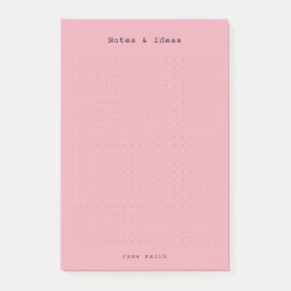 Roze minimalistische en gepersonaliseerde retro es post-it® notes
