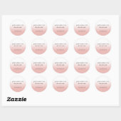 Roze, minimalistische envelop Sticker zegel (Vel)