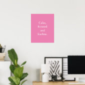 Roze minimalistische Inspirerend prijsopgave Poste Poster (Thuiskantoor)