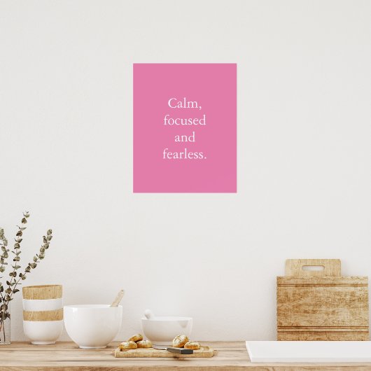 Roze minimalistische Inspirerend prijsopgave Poste Poster (Keuken)
