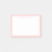 Roze Minimalistische Monogram Post-it® Notes (Voorkant)