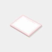 Roze Minimalistische Monogram Post-it® Notes (Schuin)