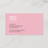 Roze minimalistische Visitekaartjes (Achterkant)