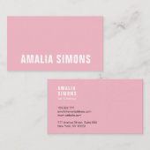 Roze minimalistische Visitekaartjes (Voorkant / Achterkant)