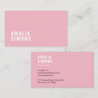 Roze Minimalistische Visitekaartjes