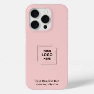 Roze Minimalistische Zakelijke Logo iPhone Hoes