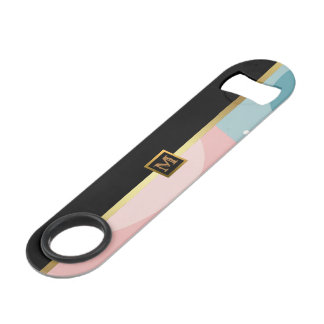 Roze Mint Abstract Moderne Collectie Speed Flessenopener