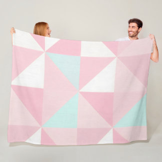 Roze Mint Abstract Populaire Collectie Fleece Deken