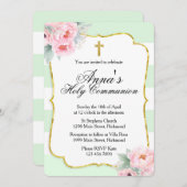 Roze, Mint & Gold Communitation Kaart (Voorkant / Achterkant)