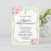 Roze, Mint & Gold Communitation Kaart (Staand voorkant)