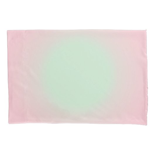 Roze Mint  Ombre Gradient Aura Kussensloop (Voorkant-Links)