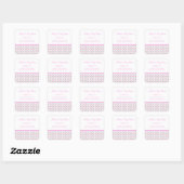 Roze Mint Stippen Baby shower Favor Stickers (Vel)