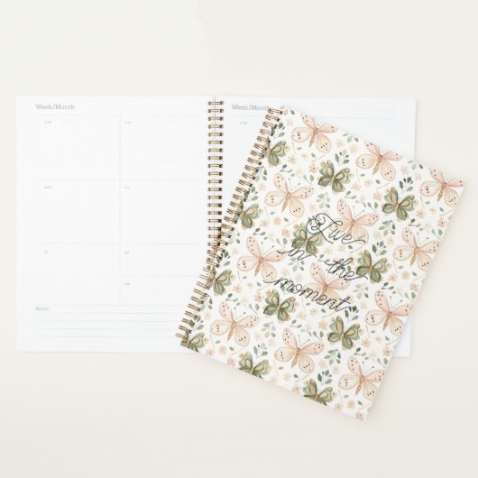 Roze Mintgroene Vlinders Planner (Display)