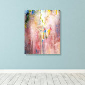 Roze Mist Fine Art Canvas Print (Insitu (Houten vloer))