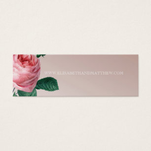 Roze Mist Roos Bruiloft Website Mini Visitekaartjes