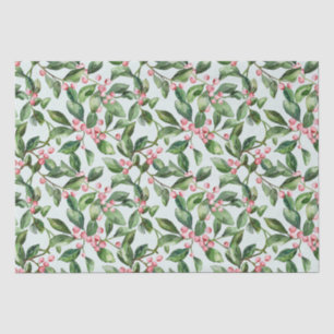 Roze Mistletoe Vintage Christmas Tissue Papier