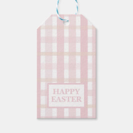 Roze Mix Plaid Cadeaulabel