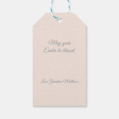 Roze Mix Plaid Cadeaulabel (Achterkant)