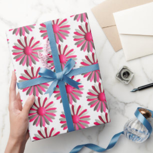 Roze MOD Daisy Bloem Lente Zomer Tuin Bruiloft Cadeaupapier