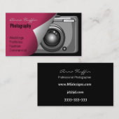 roze Mod Fotografie, camera Visitekaartje (Voorkant / Achterkant)