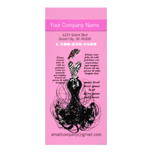 Roze Mode Diva Rack Card Reclamekaart