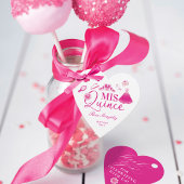 Roze Mode jurk garderobe quinceanera dank u Bedankjes Labels