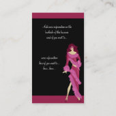 Roze Mode Lady Visitekaartjes (Achterkant)