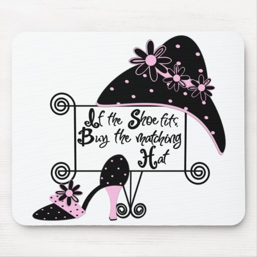 Roze Mode Mousepad Muismat (Voorkant)