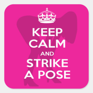 Roze modellering, model, kalm Sticker houden