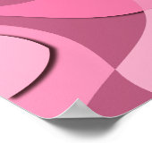 Roze modern Abstract fragmentair papier Poster (Hoek)