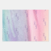 Roze Modern Birthday Inpakpapier Vel (Voorkant)