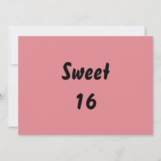 Roze Modern Birthday Uitnodiging (Achterkant)