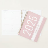 Roze Modern Bold Eenvoudige Streep Gepersonaliseer Planner (Display)