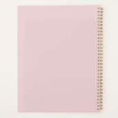 Roze Modern Bold Eenvoudige Streep Gepersonaliseer Planner (Achterkant)