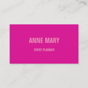 Roze Modern Bold Helder Kleurrijk Eenvoudig Meisje Visitekaartje