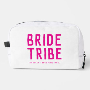 Roze Modern Chic Bruid Tribe Bruidsmeisje Toilettasje