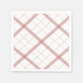 Roze Modern  Geplaagd Trouwpapier Servet (Voorkant)