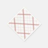 Roze Modern  Geplaagd Trouwpapier Servet (Hoek)