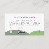 Roze Modern Golf Baby shower Informatiekaartje (Voorkant)