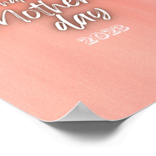 Roze modern Moederdag Poster (Hoek)