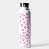 Roze Modern Monogram Naam Initiaal Waterfles (Links)