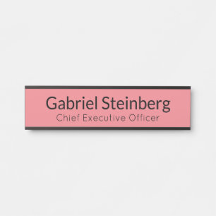 Roze Modern Professioneel Kantoor Deur Bord Deurbordje